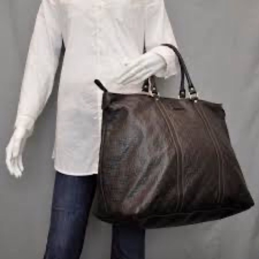 GUCCISSIMA LEATHER LARGE ZIPPER TOTE